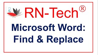 Find and Replace in Word