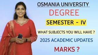 మీ సెమిస్టర్ లో మీకు ఏ సబ్జెక్టులు ఉంటాయి - 4 || ఓస్మానియా విశ్వవిద్యాలయం || 2025 || @shivanipallela