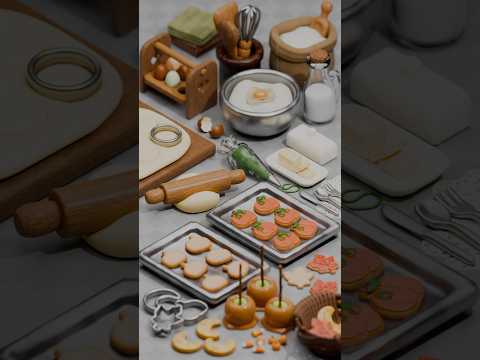 now i want some cookies irl…#art #blender3d #halloween #autmun #fall #baking #food #cottagecore #fyp