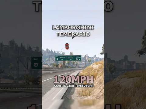 Car vs GIANT Speedbump at 120MPH! Which Holds Up Better? | WheelMafia #ford #shorts