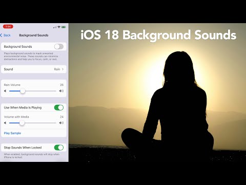 How to turn on comforting background sounds on iPhone iOS 18