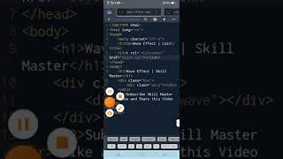 CSS WAVE EFFECT | CSS ANIMATION | ADVANCE CSS | CSS TIPS & TRICKS | SKILL MASTER