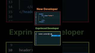 New Developer vs Experienced devloper using html css#challenge #shortfeed #shorts