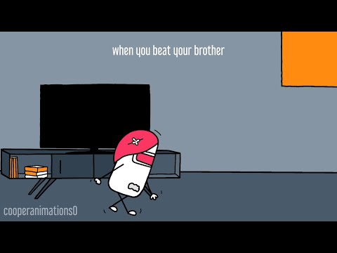when you beat your brother | cooper animations | funny animation