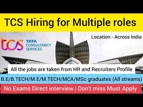 TCS Recruitment 2023 |TCS Offcampus Hiring| No Exams only interview | #jobsuccesspoint4u #tcs