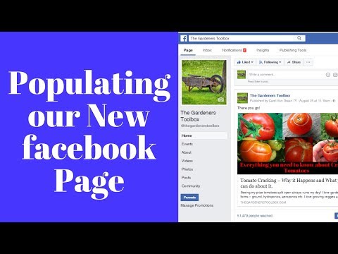 Populating Our New Facebook Page!