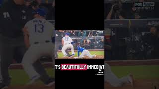 Dodgers Tommy Edman with AMAZING play to potentially save game. #dodgers #bluejays #mlb #playoffs