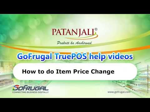 Gofrugal Patanjali- How to do item price change ?