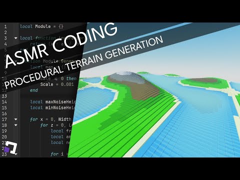 ASMR Coding - Procedural Terrain Generation - Roblox Studio