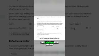 How to Get Chat GPT's API key?