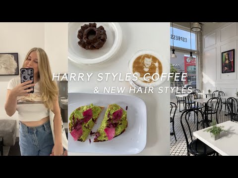 HARRY STYLES & HAIR STYLES: trying a trendy LA coffee shop & going blonde