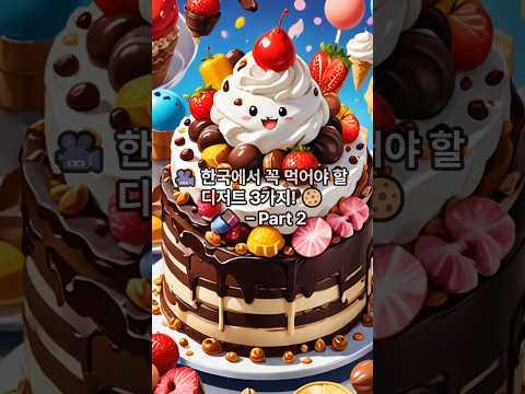 🎥 한국에서 꼭 먹어야 할 디저트 3가지! 🍪🍫 – Part 2