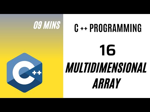 Two Dimensional ( 2D ) and Multidimensional Arrays in CPP | C++ Video Tutorial