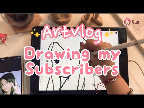 Menggambar 🌹 ART VLOG 🌹 Draw With Me ( Menggambar Bersamaku ) Drawing my Subscibers