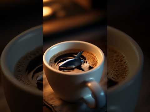 Dolphin Speed Swims Through Coffee | Surreal Ocean in a Cup
