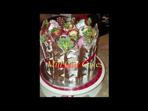 Chocolate cake with Chocolate Covered Strawberries