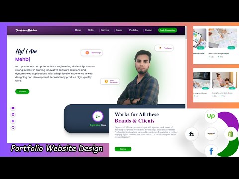 React Personal portfolio design react.js | Chakra UI | Fire motion | Email.js#webdevelopment #viral