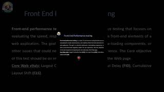 What is front-end performance testing? Interview Q&A 6 #performancetesting #CoreWebVitals #education