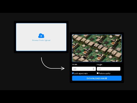 Create Image Resizer and Compressor using html, css and javascript
