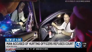 Man accused of injuring two new Britain officers, facing 32 charges, has long criminal history