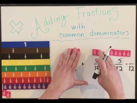 Adding Fractions with common denominators