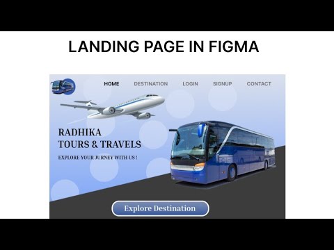 •  Landing page of Travel Website created in Figma for beginners