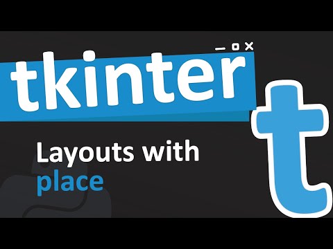 The place layout method in tkinter