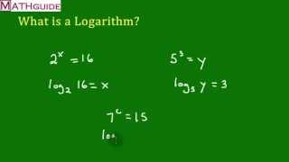 Logarithms: Exponential Form to Log Form
