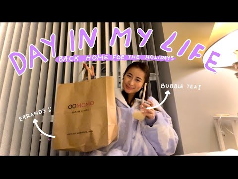 Day in my life back home for the holidays | Ikea, shopping, boba & mall haul!