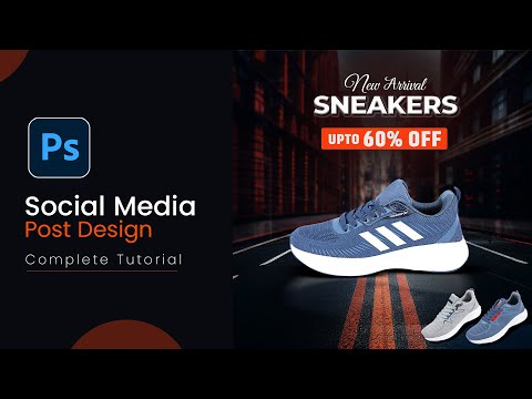Social Media Post Design in Adobe photoshop | Shoes products Design | Photoshop Tutorials