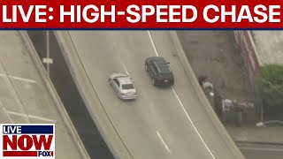 Watch: Short police chase of stolen Jeep in LA, drivers surrender