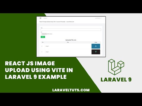 React JS Image Upload using Vite in Laravel 9 Example