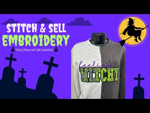Halloween Embroidery That Sells. Turn Sweatshirts Into $$$