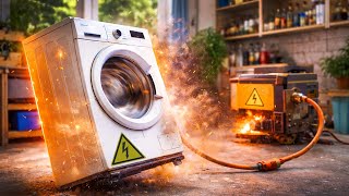 Craziest High-Voltage Experiments Beyond the Limits: Washing Machine Stress Test