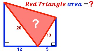 Can you find area of the Red shaded Triangle? | (Trapezoid) | #math #maths | #geometry