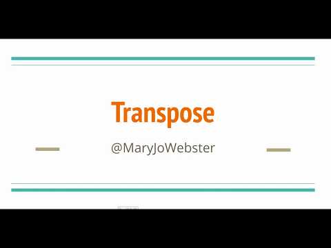 Excel Magic: Transpose