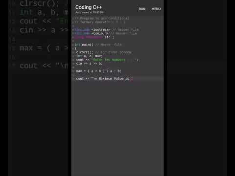 Use of Condition (? !) Operator in C++  #shorts #mrjaistech