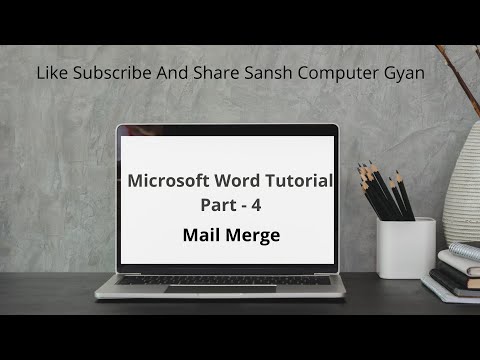 MS Word Mail Merge Tutorial