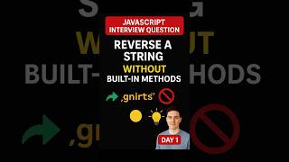 Reverse a String in JavaScript  #javascriptinterview #jsinterviewpreparation #jslogic #coding #js