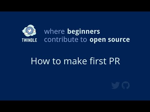 Twindle: How to make the "first PR"?