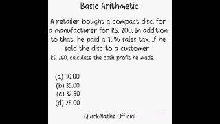 Arithmetic Problem 1 #quickmaths #math #mathematics #shorts #arithmetic