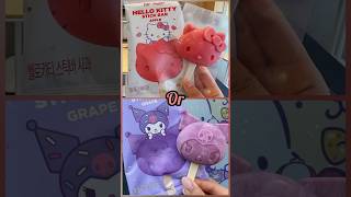A challenge between Hello Kitty, Chrome, or Melody  #Hello Katie #Chrome #Melody #Shorts