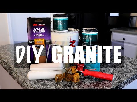 DIY Faux Granite Countertops: UNDER $40!