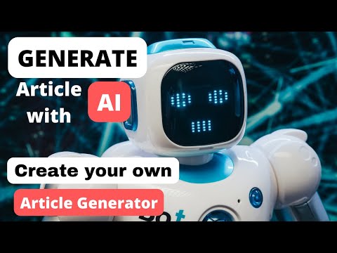 How to Generate Article with AI || AI Article Writer for Free || How to write Article with AI