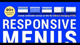 Instant Responsive Menus Tutorial. (HTML, CSS and jQuery)