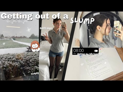 Getting out of a SLUMP 🧸ྀི PRODUCTIVE ♫ Winter🎧⊹♡ Finding motivation ☁️