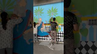 BTS of My Wall Mural Painting 🎨✨ #mural #muralwork #graffiti #art #artist #graffiti #muralmakers