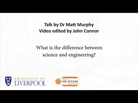 Difference between Engineering and Science. Discussion about science and engineering lecture