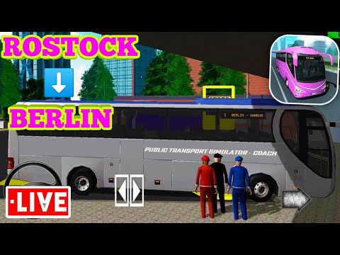 ROSTOCK TO BERLIN | PUBLIC TRANSPORT SIMULATOR COACH | ANDROID GAMEPLAY