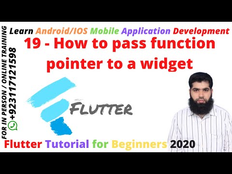 Flutter Tutorial for Beginners 2020 | 19 - How to pass function pointer to a widget
